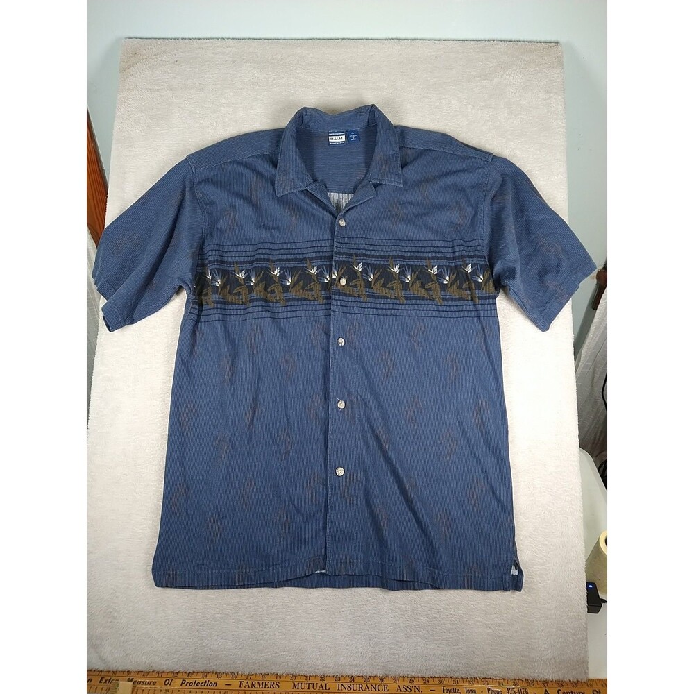 Vintage Bum Equipment Shirt Men's XL Corduroy Button Up Short Sleeve 90s